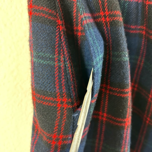 Vintage Pendleton Blue and Red Wool Plaid Skirt, Size 12 - Picture 2 of 8